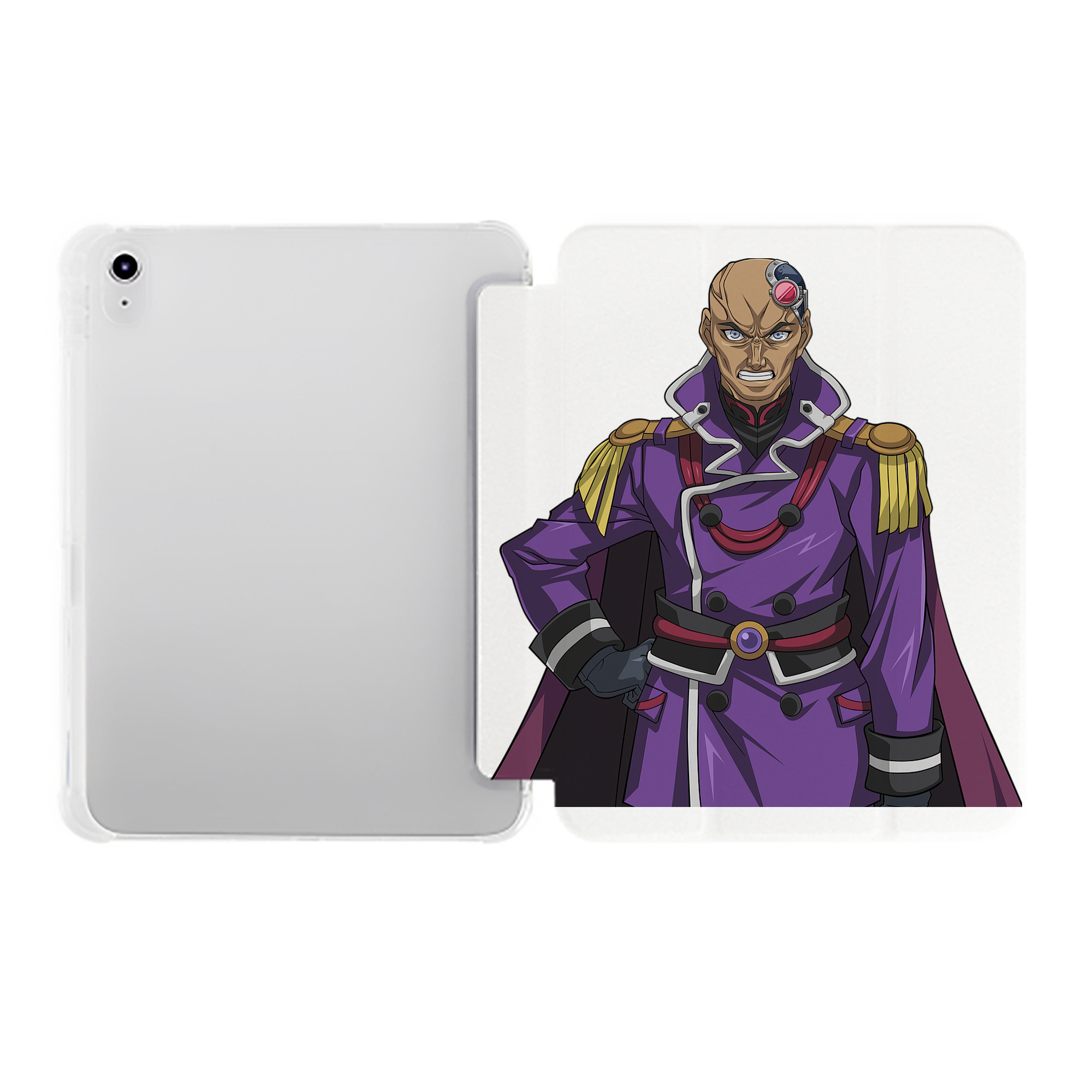 （画像用） 遊☆戯☆王 Yu-Gi-Oh! IPad ケース ペン収納付き 三つ折りスタンド PUレザー×シリコン 対応機種9.5/10.5/10.9インチ